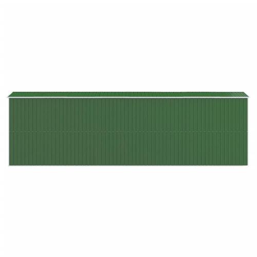 Haveskur 192x689x223 cm galvaniseret stål grøn