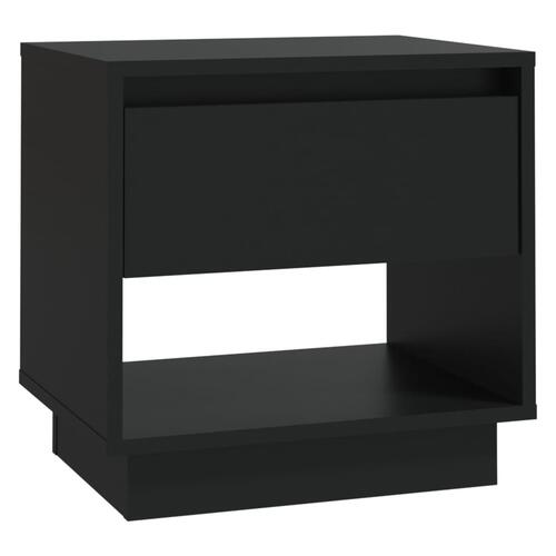 Sengeborde 2 stk. 45x34x44 cm konstrueret træ sort