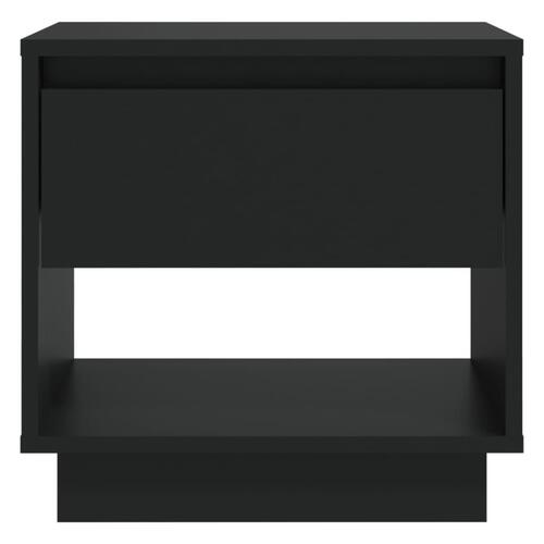 Sengeborde 2 stk. 45x34x44 cm konstrueret træ sort