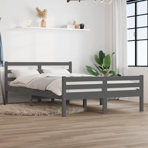 Sengeramme 120x190 cm Small Double massivt træ grå