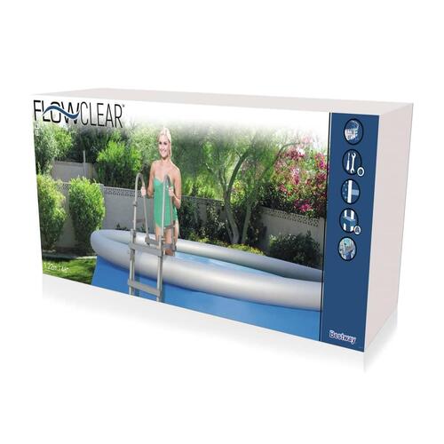 poolstige med 4 trin Flowclear 122 cm 58331