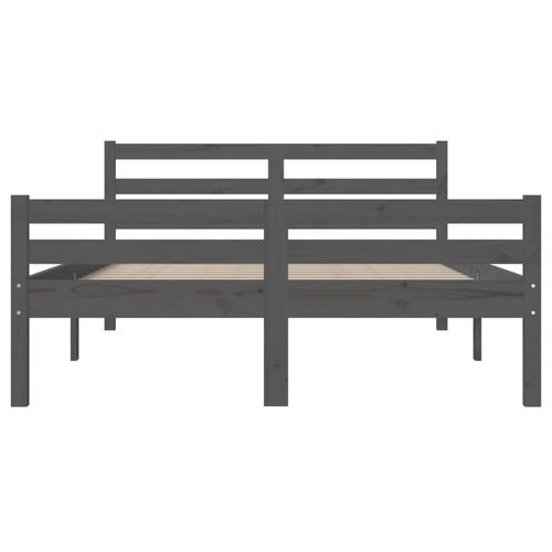 Sengeramme 120x190 cm Small Double massivt træ grå