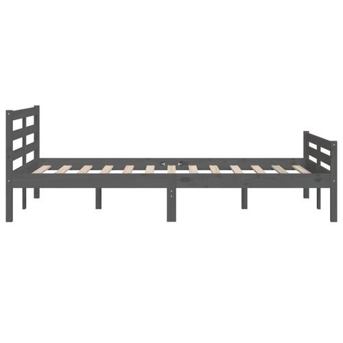 Sengeramme 120x190 cm Small Double massivt træ grå