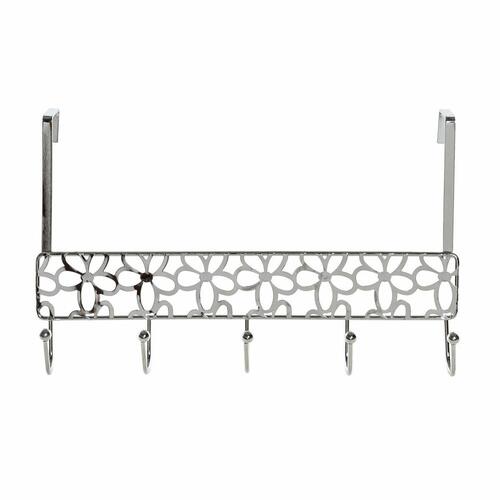 Knagerække til dør Sølvfarvet Metal Plastik Cvetlice 32 x 10 x 19 cm