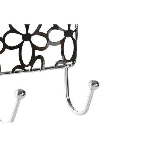 Knagerække til dør Sølvfarvet Metal Plastik Cvetlice 32 x 10 x 19 cm