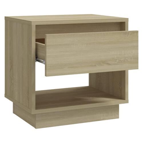 Sengebord 45x34x44 cm konstrueret træ sonoma-eg