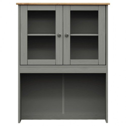 Skænk VIGO 78x40x175 cm massivt fyrretræ grå