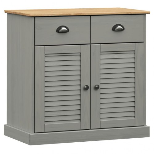 Skænk VIGO 78x40x175 cm massivt fyrretræ grå