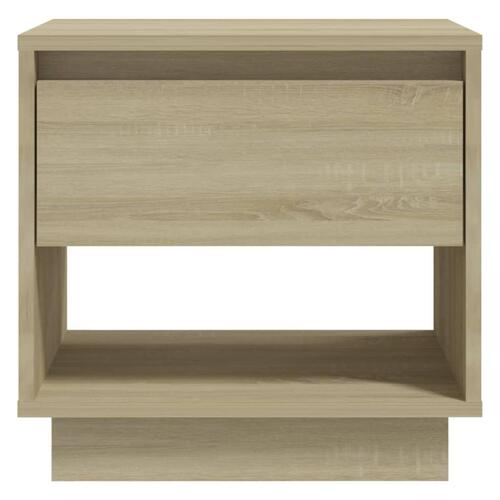 Sengeborde 2 stk. 45x34x44 cm konstrueret træ sonoma-eg