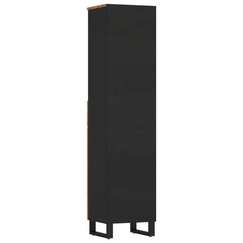 Badeværelsesskab 38x33x160 cm massivt mangotræ