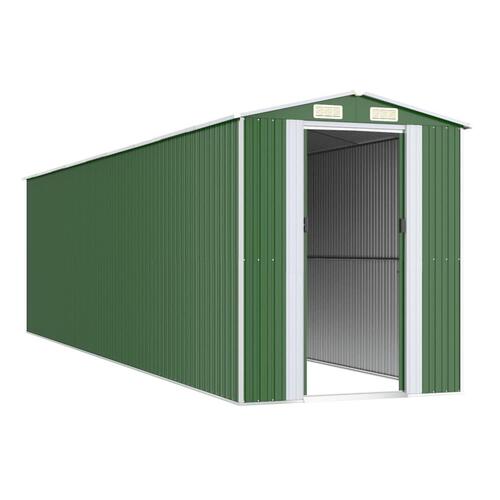 Haveskur 192x772x223 cm galvaniseret stål grøn