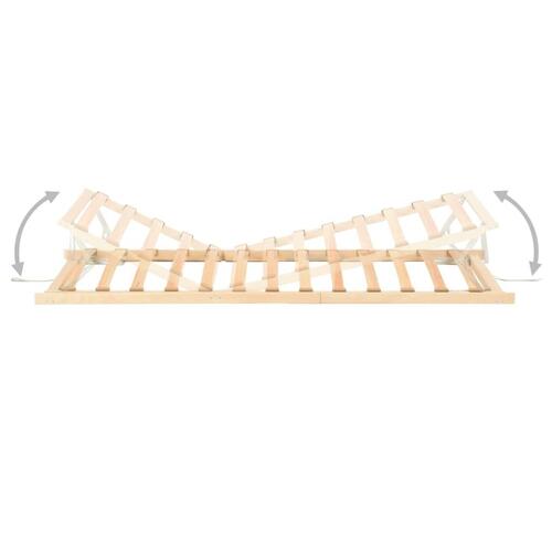 Lamelbund 13 lameller justerbar hoved- og fodende 120x200 cm