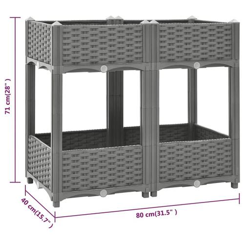 Højbed 80x40x71 cm polypropylen