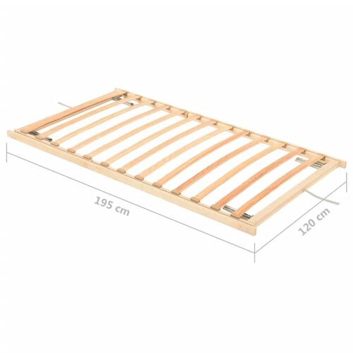 Lamelbund 13 lameller justerbar hoved- og fodende 120x200 cm