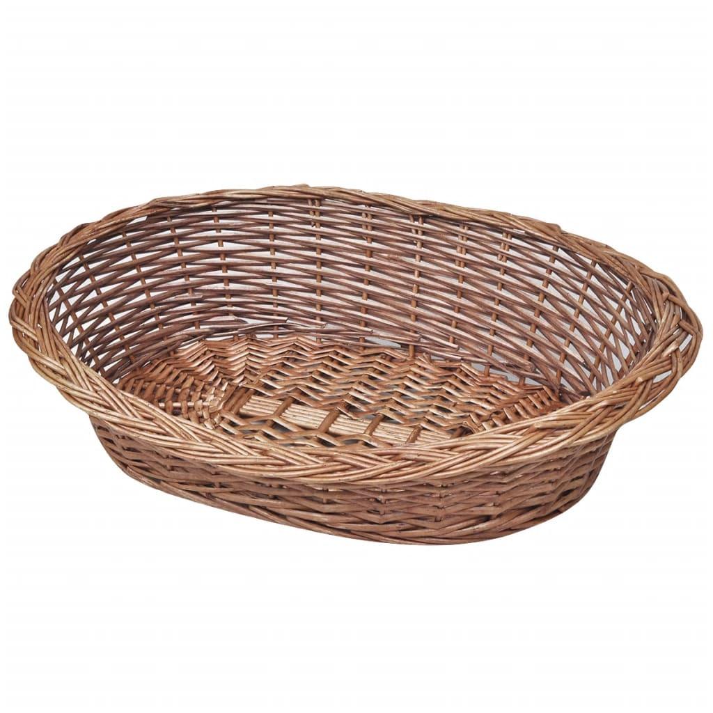Hundekurv 70 cm pileflet naturfarvet