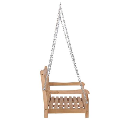 Gyngebænk massivt teaktræ 120 x 60 x 57,5 cm brun