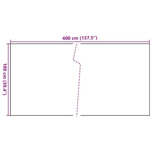 Altanafskærmning 400×100 cm i polyrattan - lysebrun