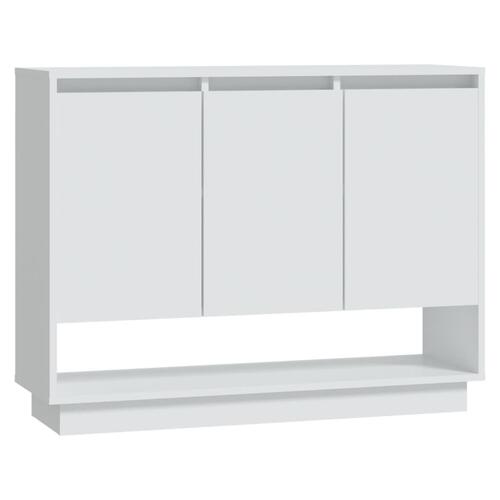 Skænk 97x31x75 cm konstrueret træ hvid