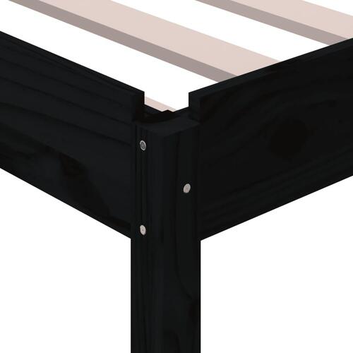 Stabelbar seng 100x200 cm massivt fyrretræ sort