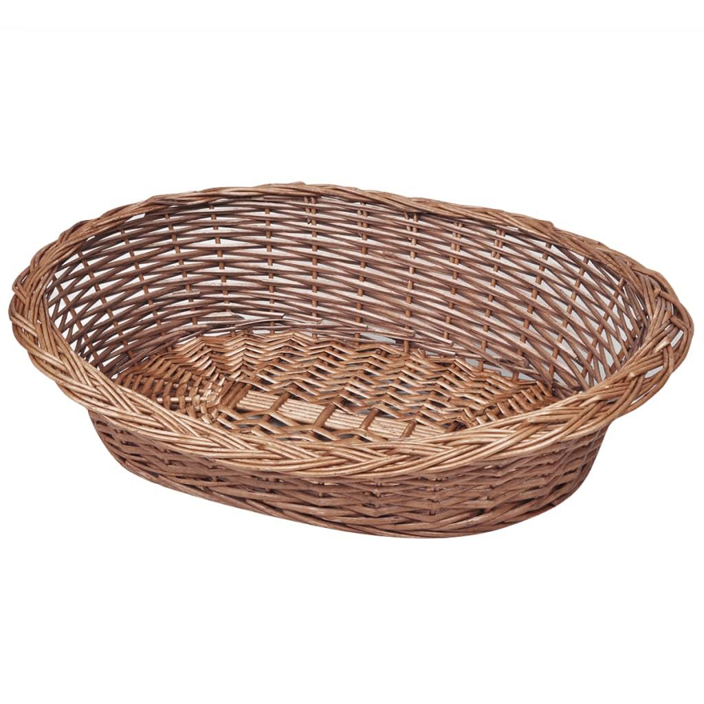 Hundekurv 50 cm pileflet naturfarvet