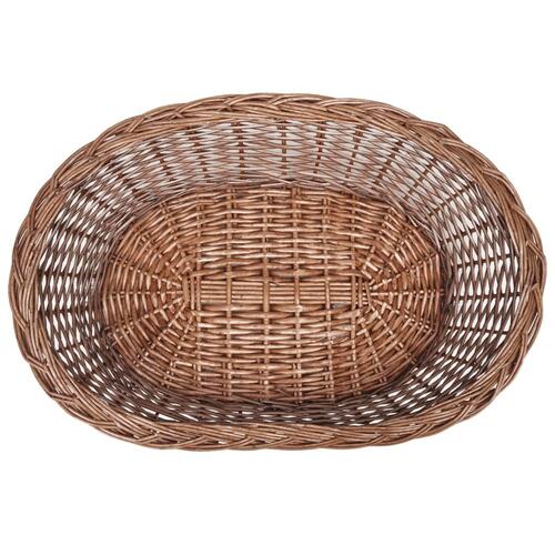 Hundekurv 50 cm pileflet naturfarvet