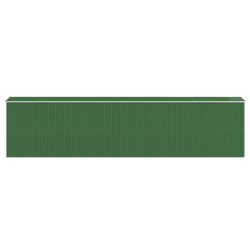 Haveskur 192x855x223 cm galvaniseret stål grøn