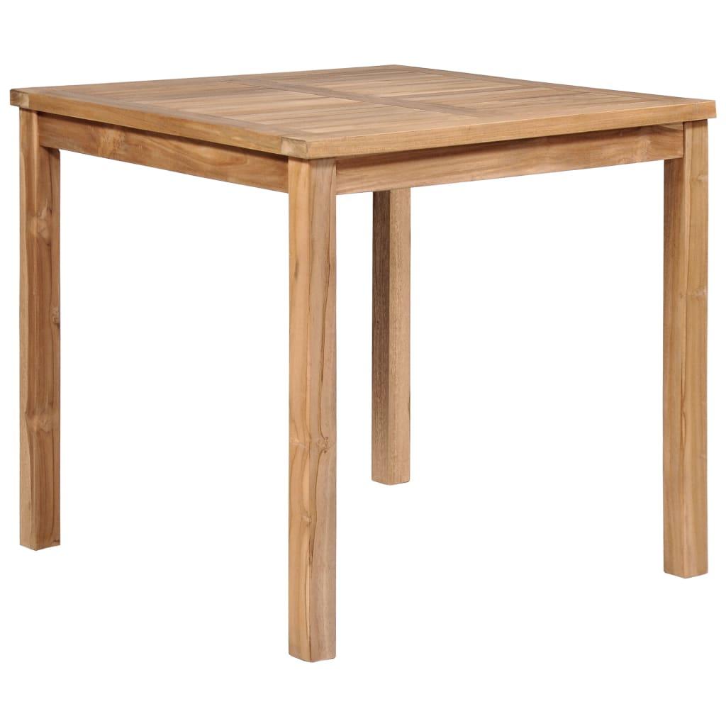 Havebord 80x80x77 cm massivt teaktræ