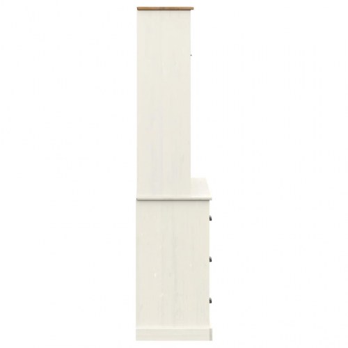 Skænk VIGO 78x40x175 cm massivt fyrretræ hvid
