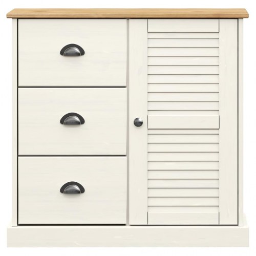 Skænk VIGO 78x40x175 cm massivt fyrretræ hvid