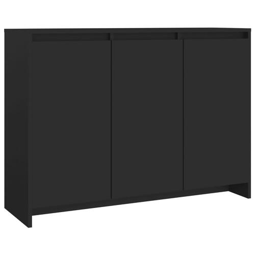 Skænk 102x33x75 cm konstrueret træ sort