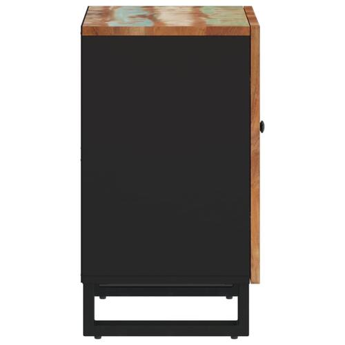 Væghængt badeværelsesskab 38x33x58 cm massivt genbrugstræ