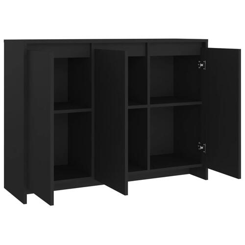 Skænk 102x33x75 cm konstrueret træ sort