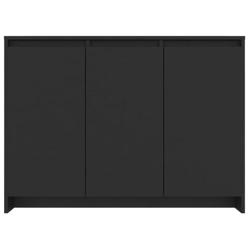 Skænk 102x33x75 cm konstrueret træ sort