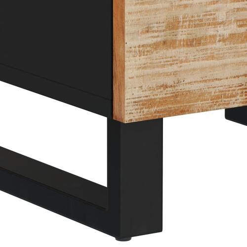 Væghængt badeværelsesskab 38x33x58 cm massivt genbrugstræ