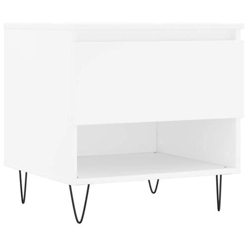 Sofabord 50x46x50 cm konstrueret træ hvid