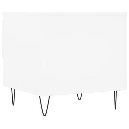 Sofabord 50x46x50 cm konstrueret træ hvid