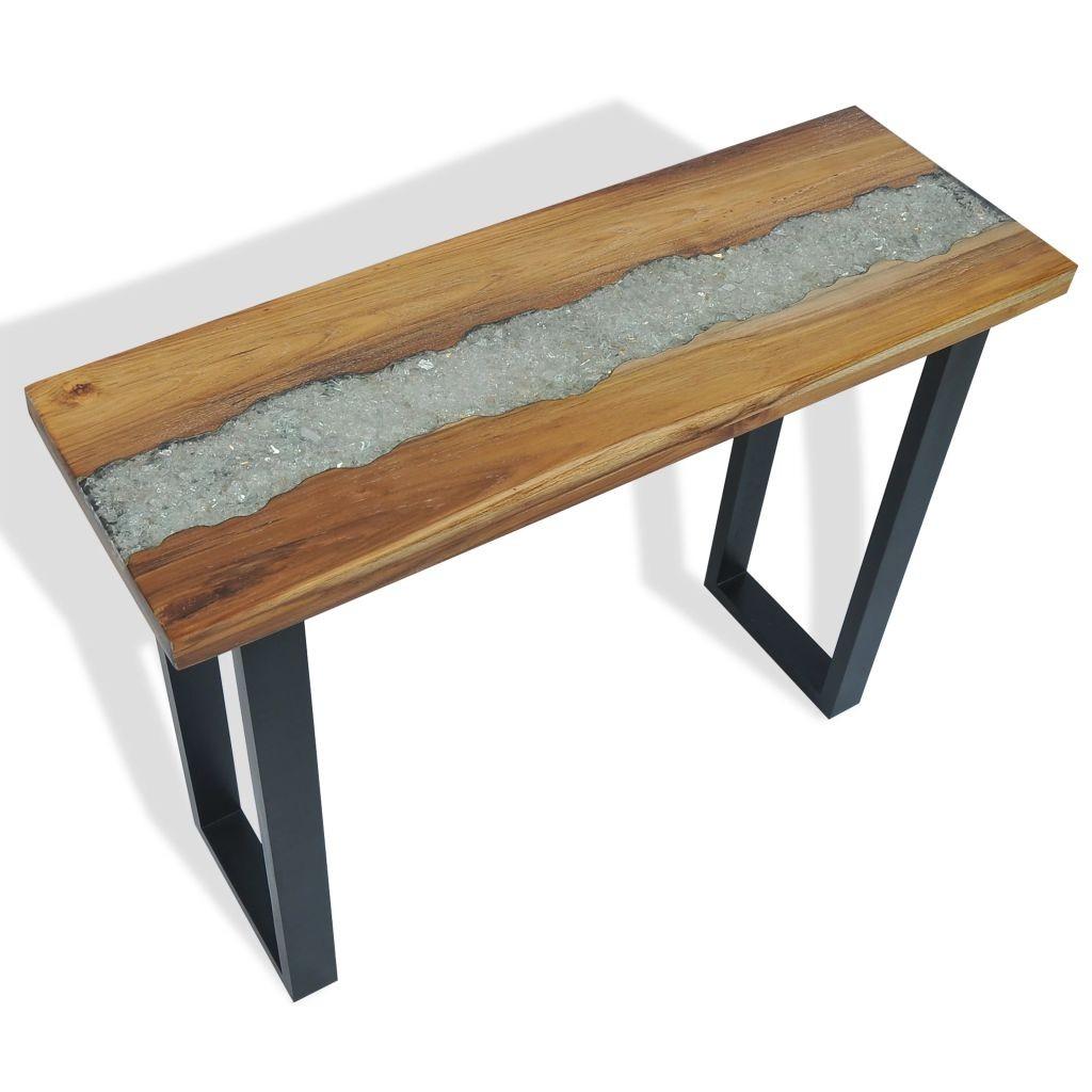 Konsolbord teak 100 x 35 x 75 cm