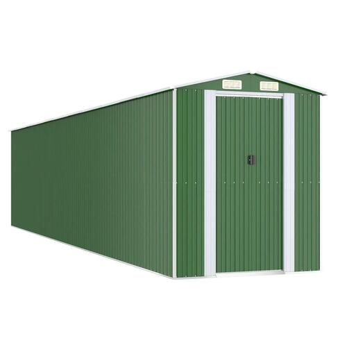 Haveskur 192x938x223 cm galvaniseret stål grøn