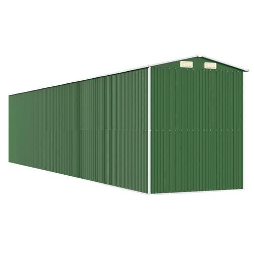 Haveskur 192x938x223 cm galvaniseret stål grøn