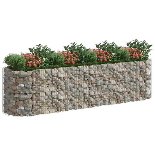 Gabion-højbed 400x100x100 cm galvaniseret jern