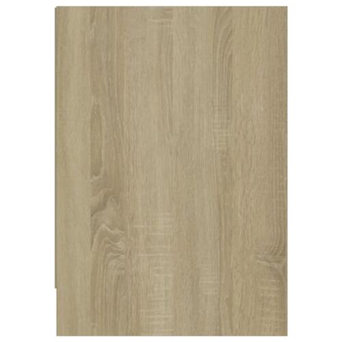 Tv-bord 146,5x35x50 cm konstrueret træ sonoma-eg