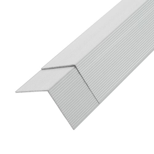 Terrassevinkellister 5 stk. aluminium 170 cm sølvfarvet