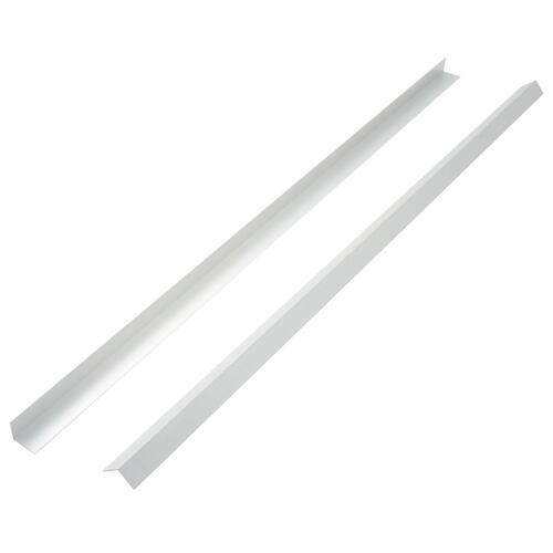 Terrassevinkellister 5 stk. aluminium 170 cm sølvfarvet