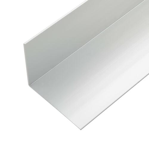 Terrassevinkellister 5 stk. aluminium 170 cm sølvfarvet