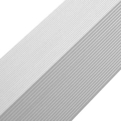 Terrassevinkellister 5 stk. aluminium 170 cm sølvfarvet
