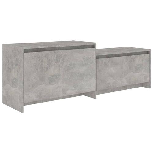 Tv-bord 146,5x35x50 cm konstrueret træ betongrå