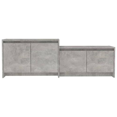 Tv-bord 146,5x35x50 cm konstrueret træ betongrå