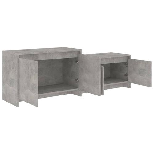 Tv-bord 146,5x35x50 cm konstrueret træ betongrå