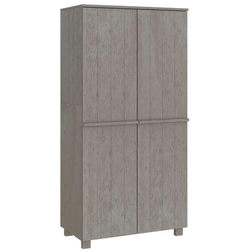 Klædeskab HAMAR 89x50x180 cm massivt fyrretræ lysegrå