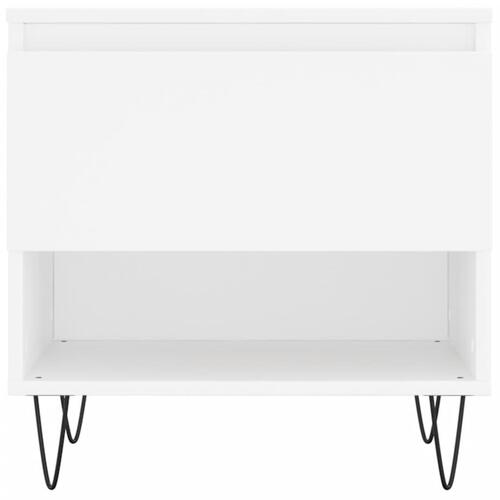 Sofaborde 2 stk. 50x46x50 cm konstrueret træ hvid